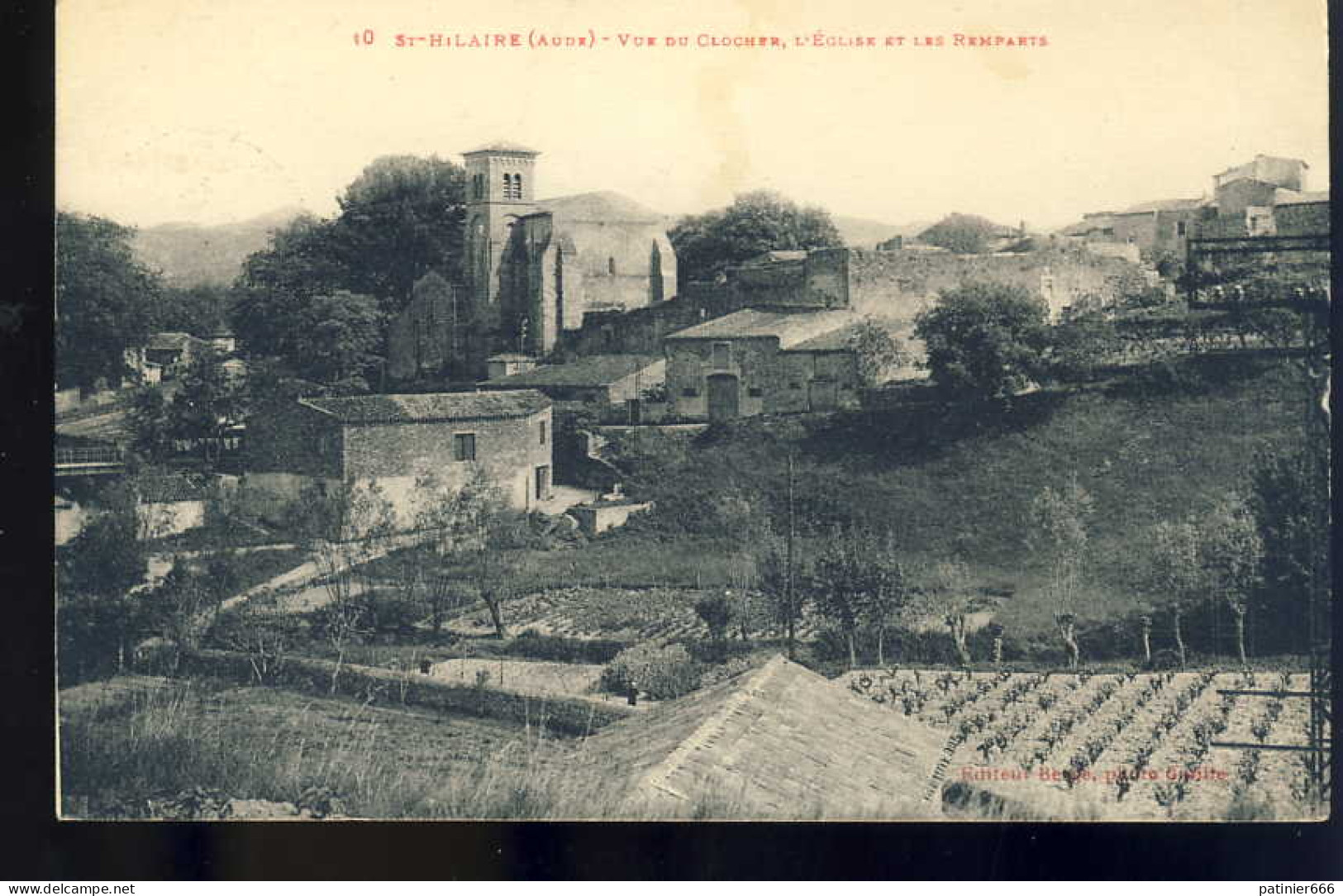 Saint Ilaire Vue Du Clocher L'eglise Et Les Remparts - Saint Hilaire
