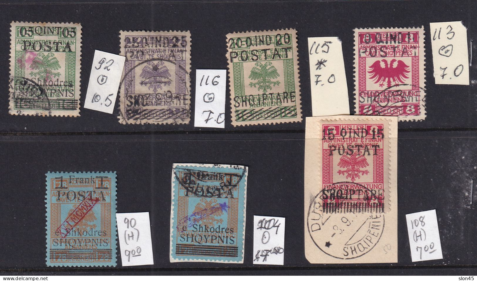 Albania 1919 Selection Overprint Used/MH CV$63 15886 - Albanie