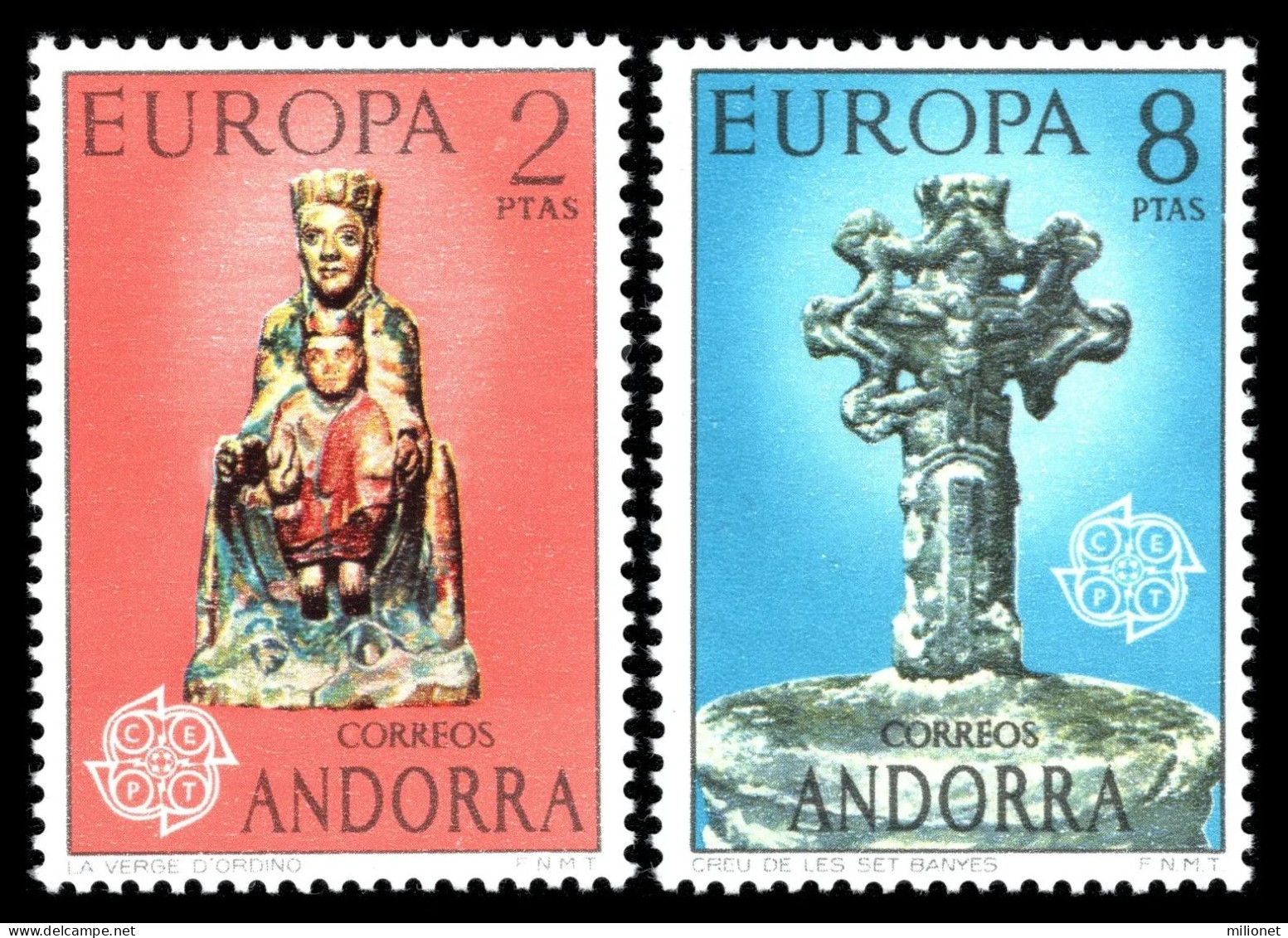 SALE!!! ANDORRA ESPAÑOLA SPANISH ANDORRE 1974 EUROPA CEPT 2 Stamps Set MNH ** - 1974