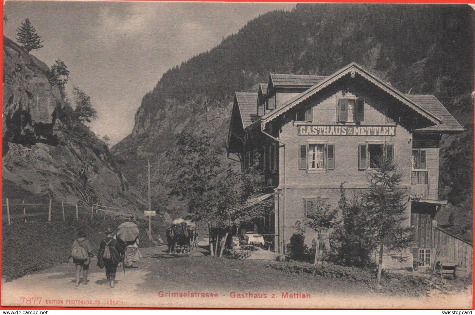 Grimsel GRIMSELSTRASSE Gasthaus Z. Mettlen, Pferde-Kutschen - Guttannen