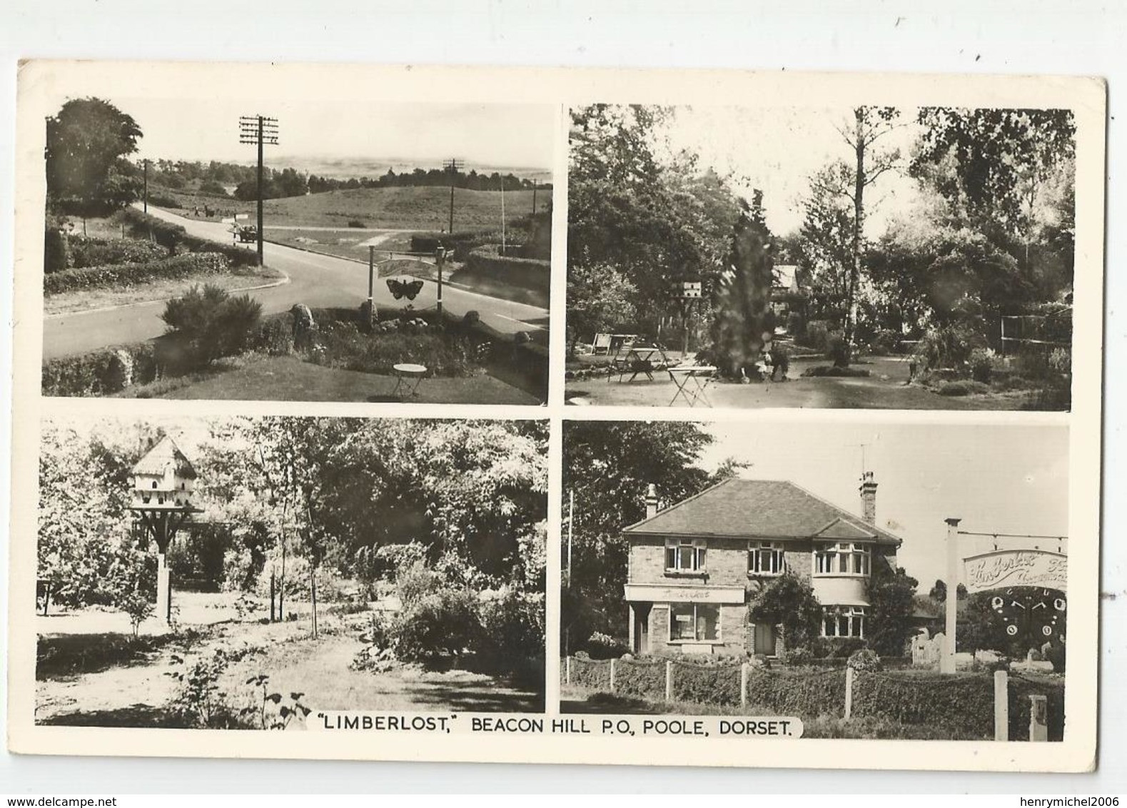 Angleterre Dorset - Limberlost Beacon Hill Po Poole Cachet Bournemouth 1959 - Bournemouth (depuis 1972)