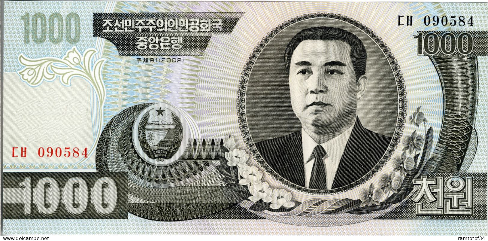 CORÉE DU NORD - 1000 Won 2002 UNC - Corea Del Nord