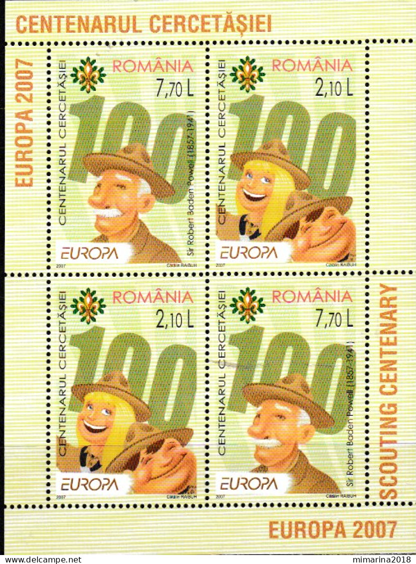 ROMANIA  2007  MNH  "EUROPA SCOUTING" - 2007