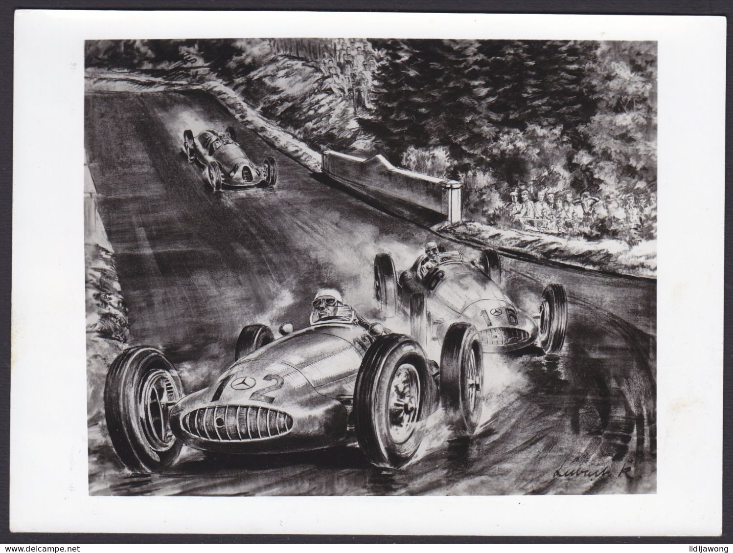 Walter Gotschke Werkphoto 13 X 18 Cm Mercedes Benz Race Nürnburgring 1939 Formula 1 (see Sales Conditions) - Autorennen - F1