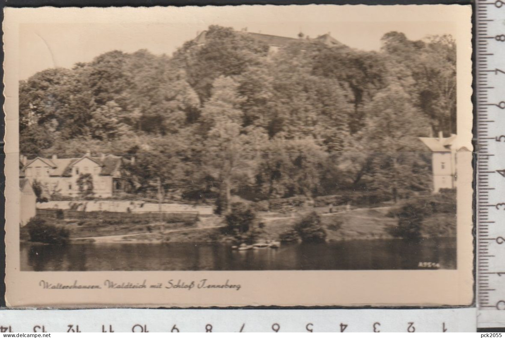 Waltershausen - Waldteich Mit Schloß Tenneberg  , Gelaufen 1961 ( AK 4617)  Günstige Versandkosten - Waltershausen