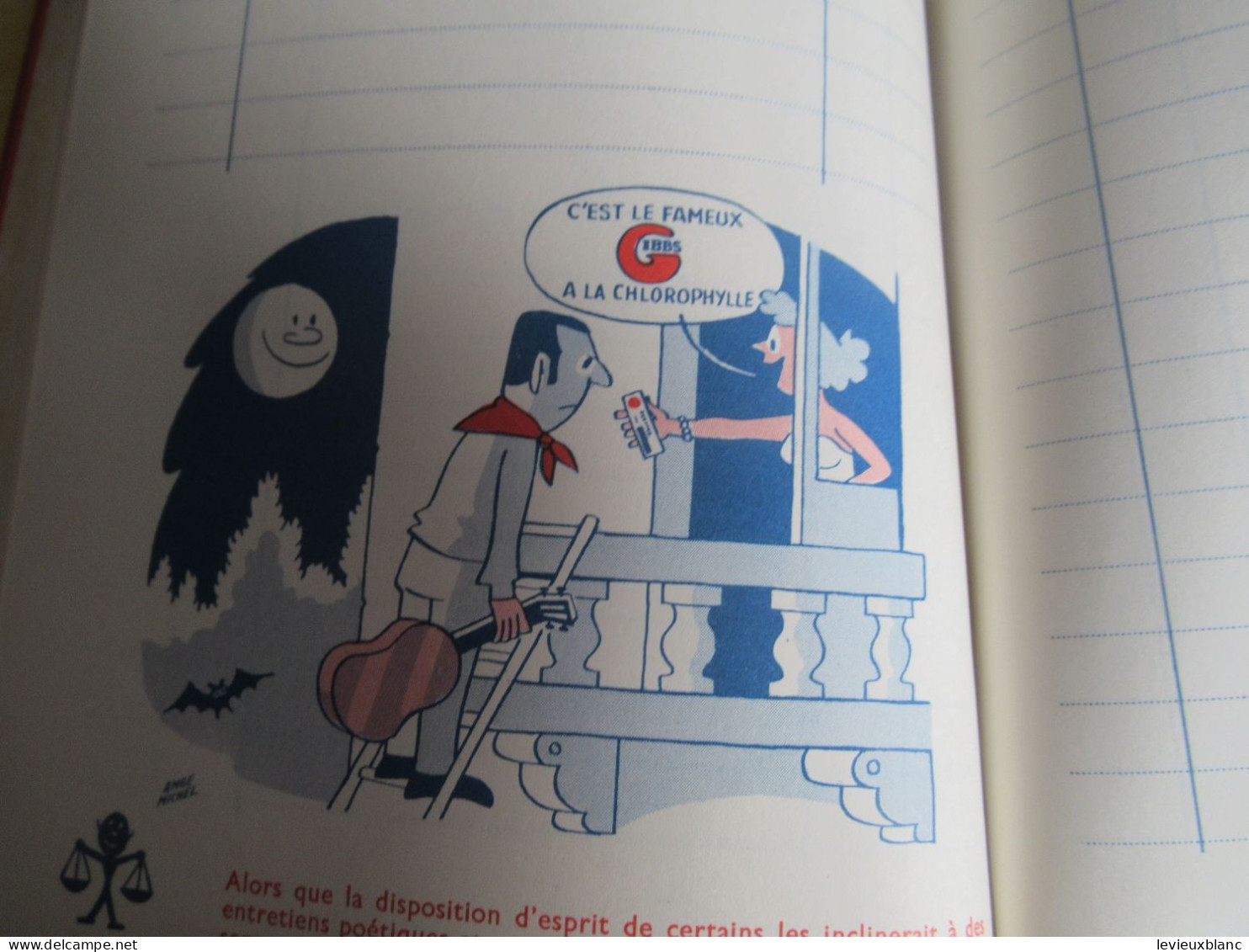 Agenda publicitaire GIBBS/ Dentifrices et Rasoirs/ Thibaud Gibbs & Cie/Paris/ Usines La Plaine St Denis/1956        ALM4