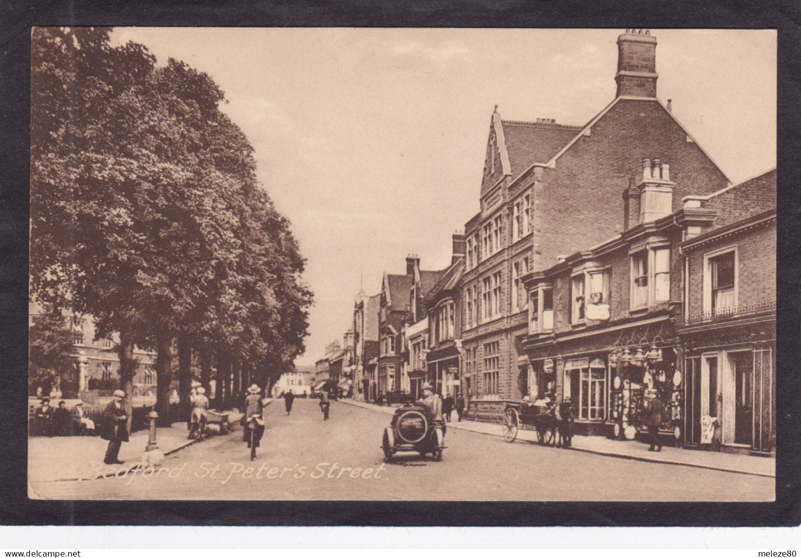 R UNI  BEDFORD  St Peter's  Street   Vers 1920  2 Scans - Bedford