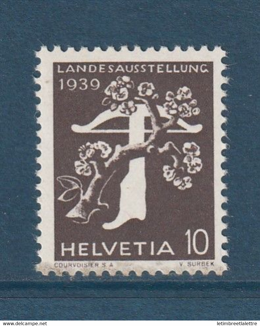 Suisse - YT N° 338 ** - Neuf Sans Charnière - 1939 - Neufs