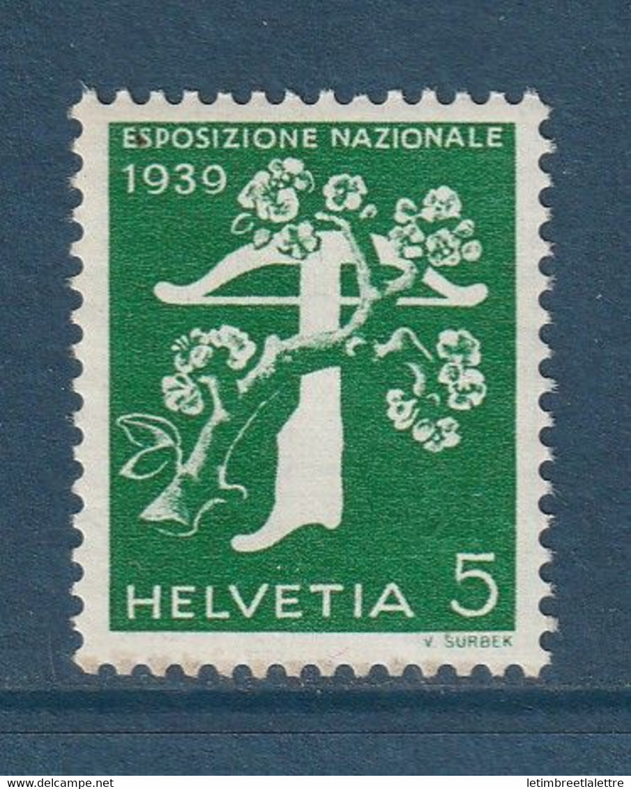 Suisse - YT N° 333 ** - Neuf Sans Charnière - 1939 - Neufs