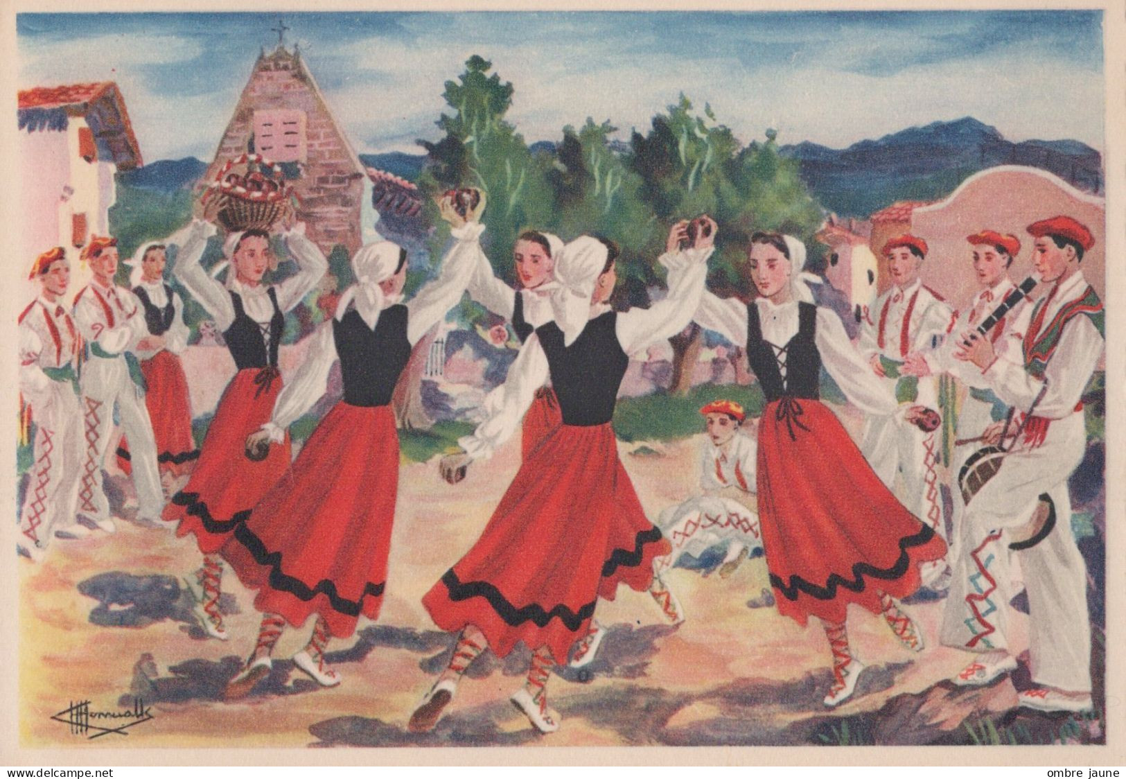 TI - Lot De 9 Cartes - Différentes Folkore Basque - Musique , Danse , Pelote , - Collections & Lots