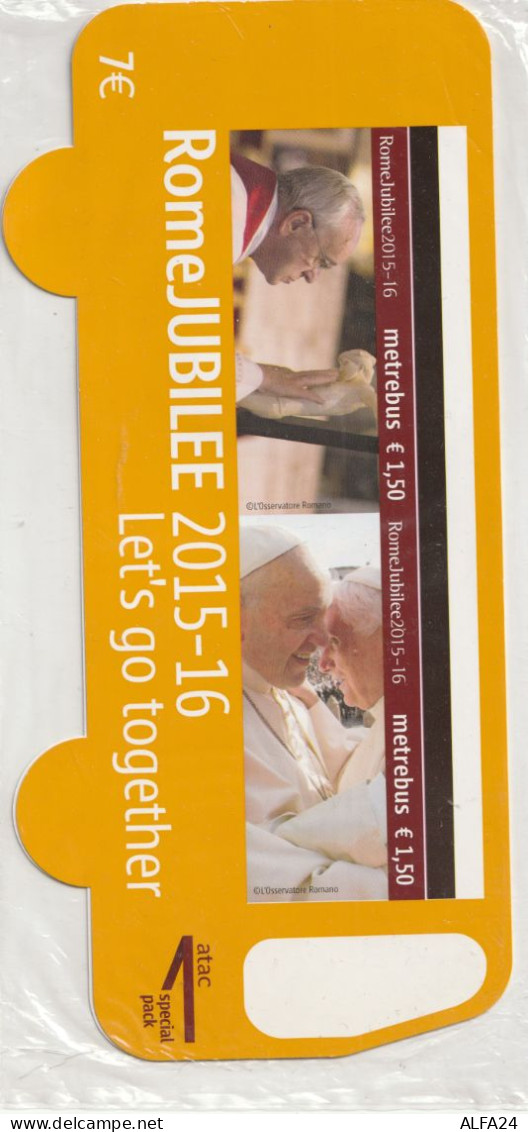 BIGLIETTI ROMA GIUBILEO CON FOLDER NUOVI FACCIALE 7 EURO (BRF110 - Europe