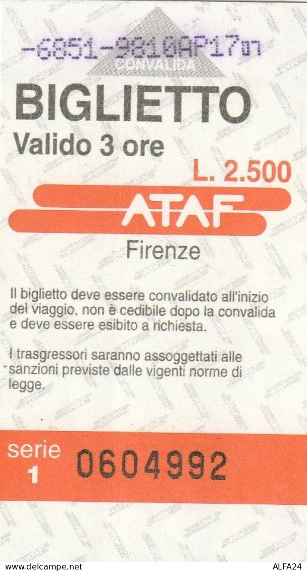 BIGLIETTO 3 ORE BUS FIRENZE (BRF97 - Europe