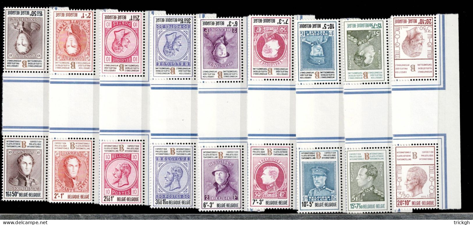 Belgica 1972 KT 23-31 ** / Bord De Feuille Bladboord - Tête-bêche [KP] & Inter-panels [KT]