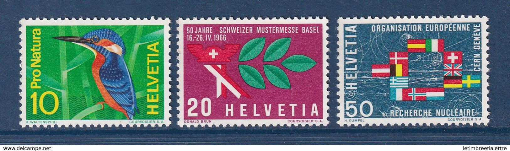 Suisse - YT N° 766 à 768 ** - Neuf Sans Charnière - 1966 - Nuovi