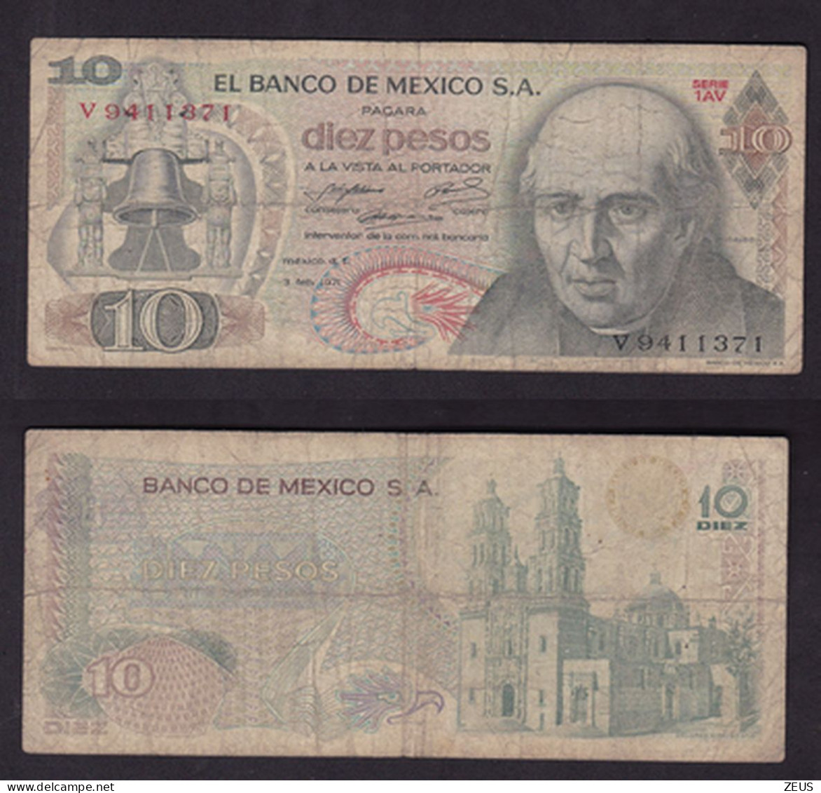 MESSICO 10 PESOS 1971  PIK 63D MB - Mexiko