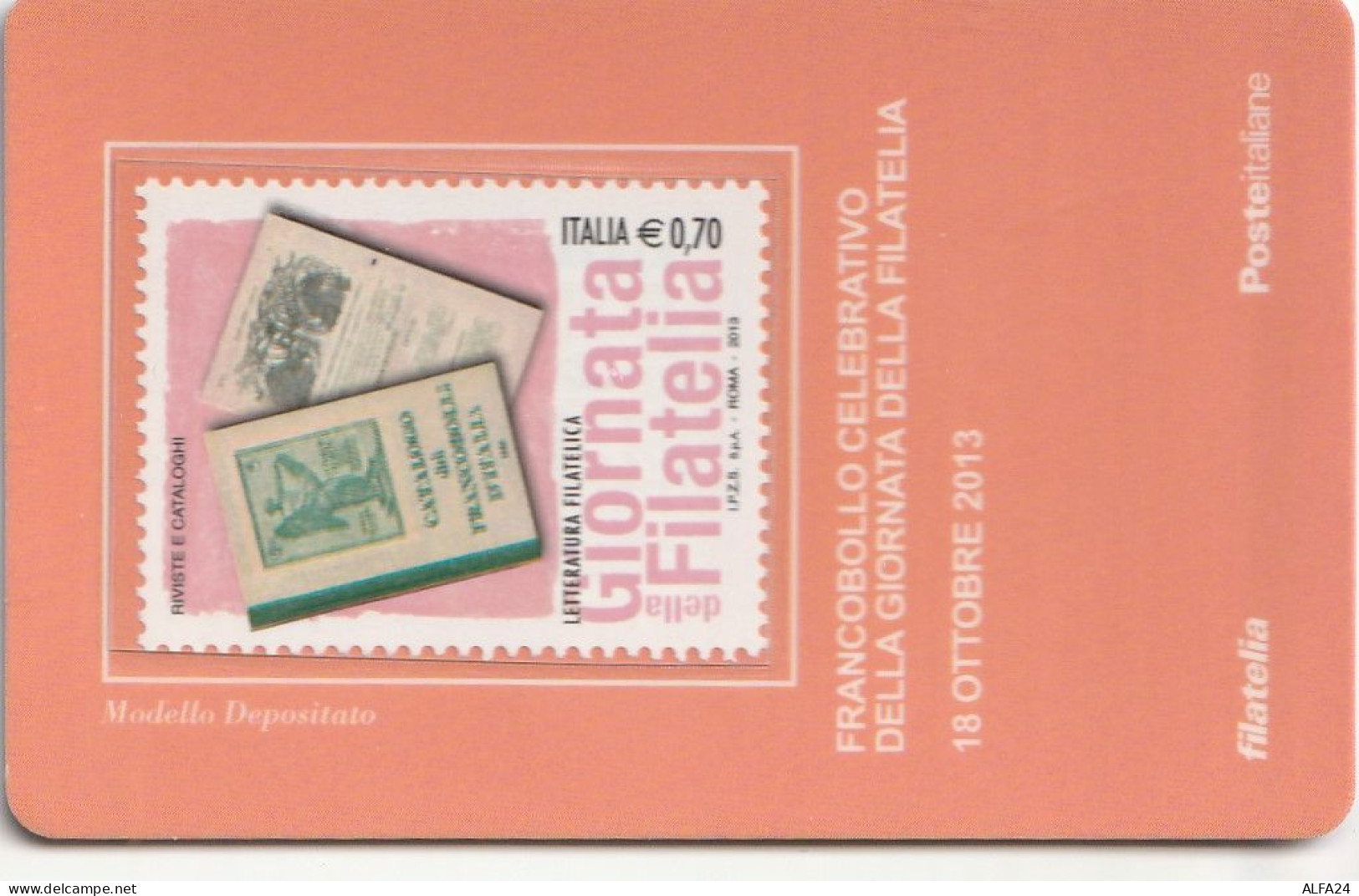 TESSERA FILATELICA VALORE 0,7 EURO GIORNATA FILATELIA (TF1241 - Cartes Philatéliques