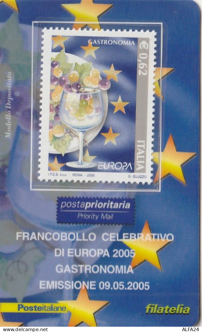 TESSERA FILATELICA VALORE 0,62 EURO GASTRONOMIA (TF1213 - Cartes Philatéliques