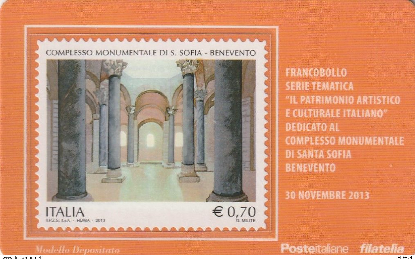 TESSERA FILATELICA VALORE 0,7 EURO SANTA SOFIA BENEVENTO (TF1221 - Tessere Filateliche