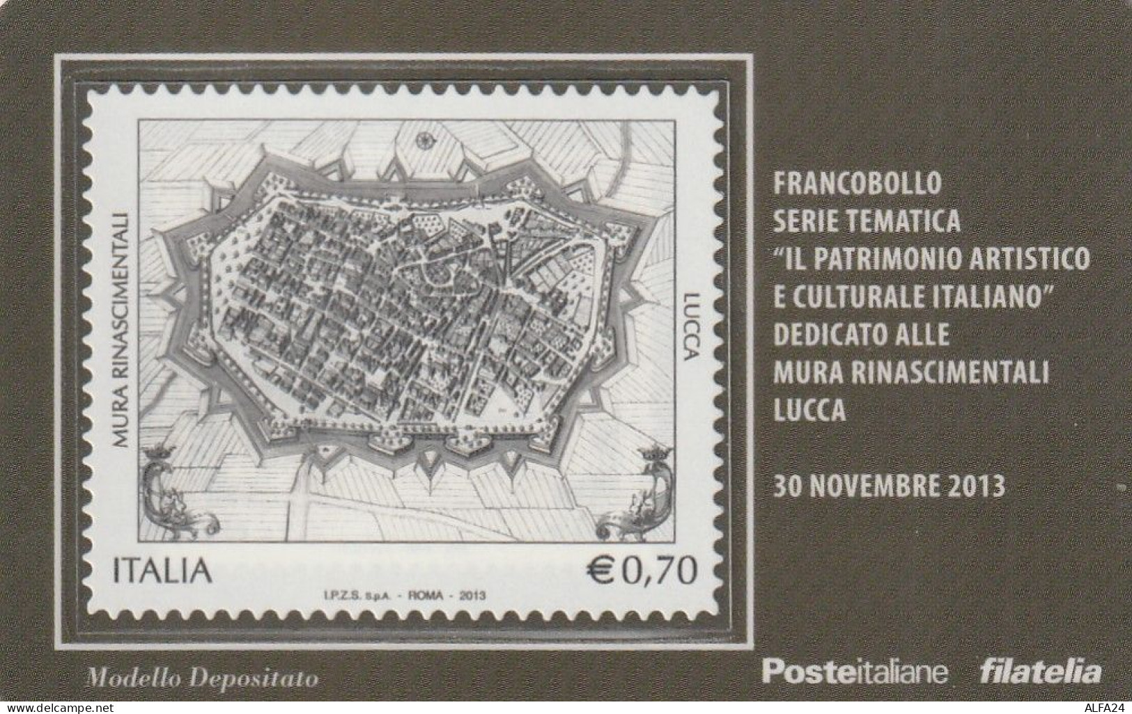 TESSERA FILATELICA VALORE 0,7 EURO LUCCA (TF1220 - Cartes Philatéliques