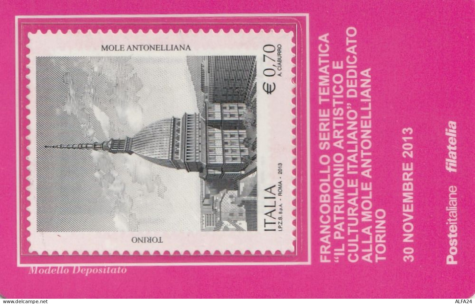 TESSERA FILATELICA VALORE 0,7 EURO MOLE ANTONELLIANA (TF1218 - Cartes Philatéliques