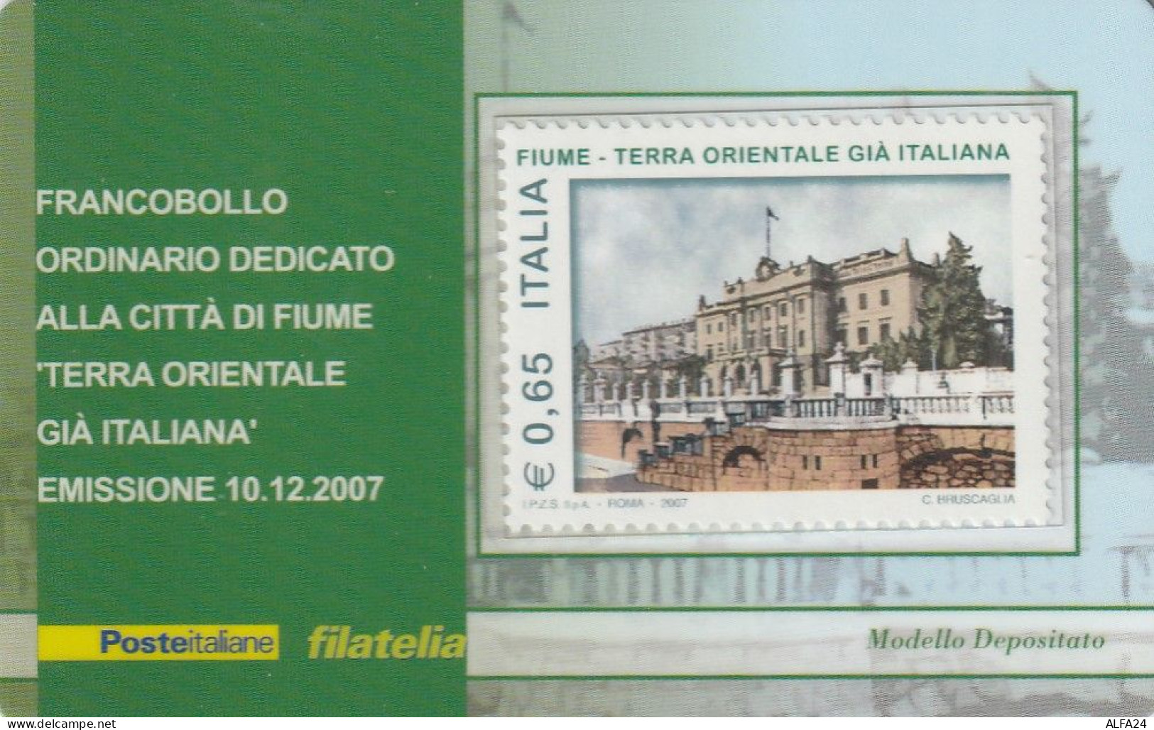 TESSERA FILATELICA VALORE 0,65 EURO FIUME (TF1171 - Cartes Philatéliques