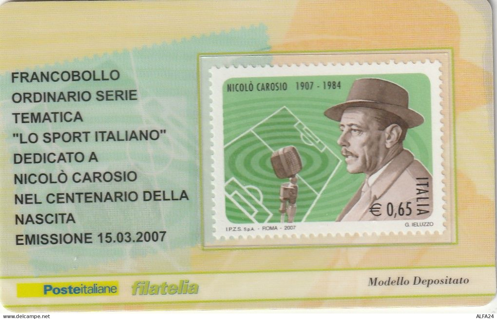 TESSERA FILATELICA VALORE 0,65 EURO CAROSIO (TF1176 - Cartes Philatéliques