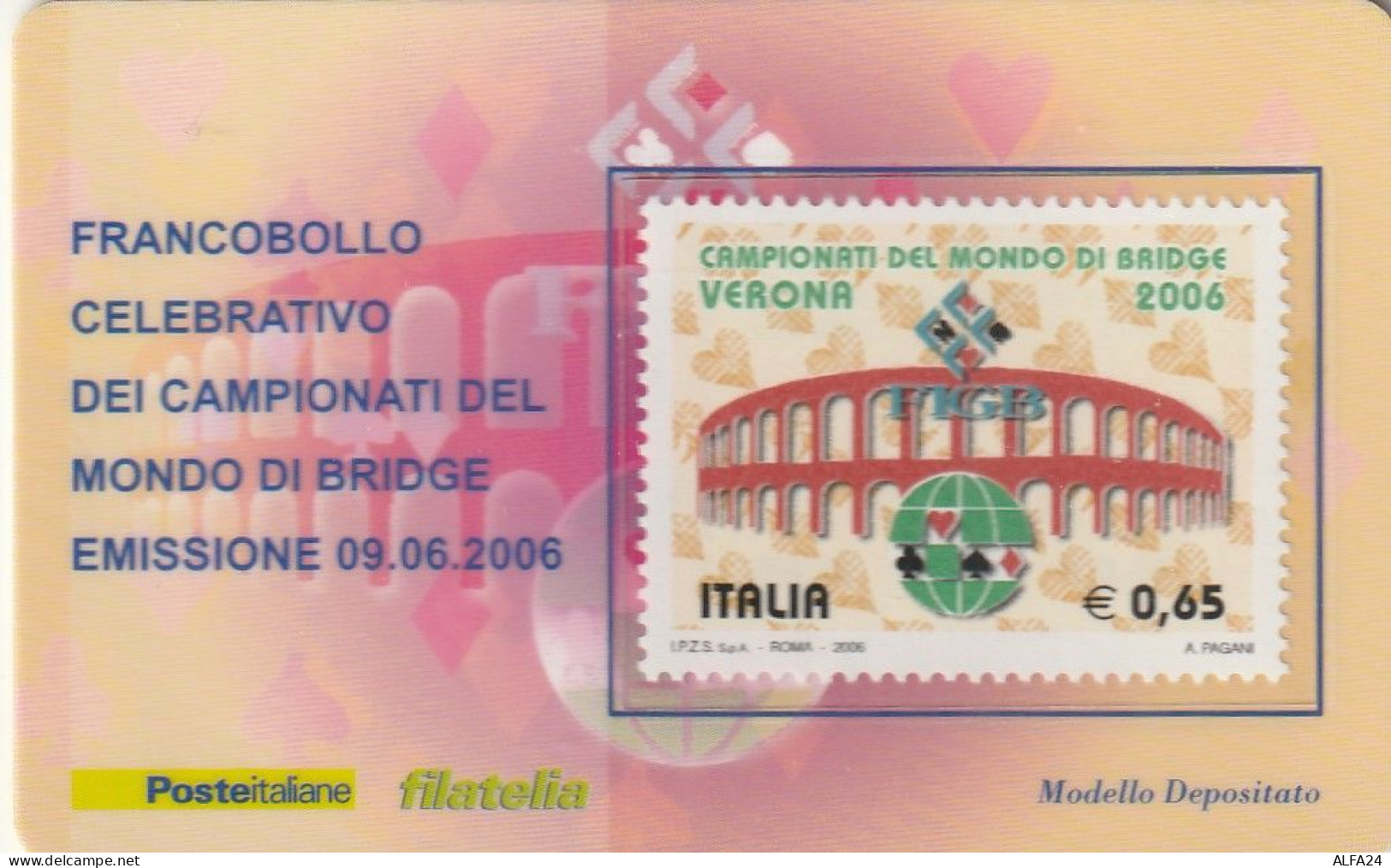 TESSERA FILATELICA VALORE 0,65 EURO BRIDGE (TF1166 - Cartes Philatéliques