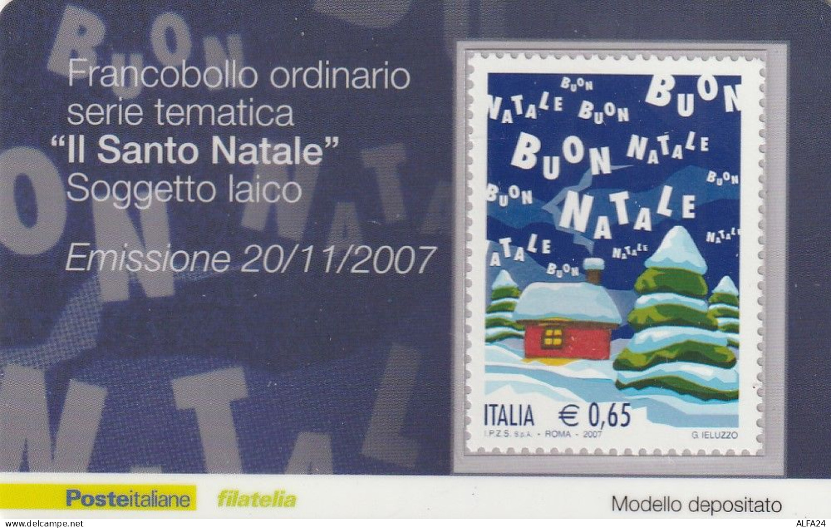 TESSERA FILATELICA VALORE 0,65 EURO NATALE (TF1170 - Philatelic Cards