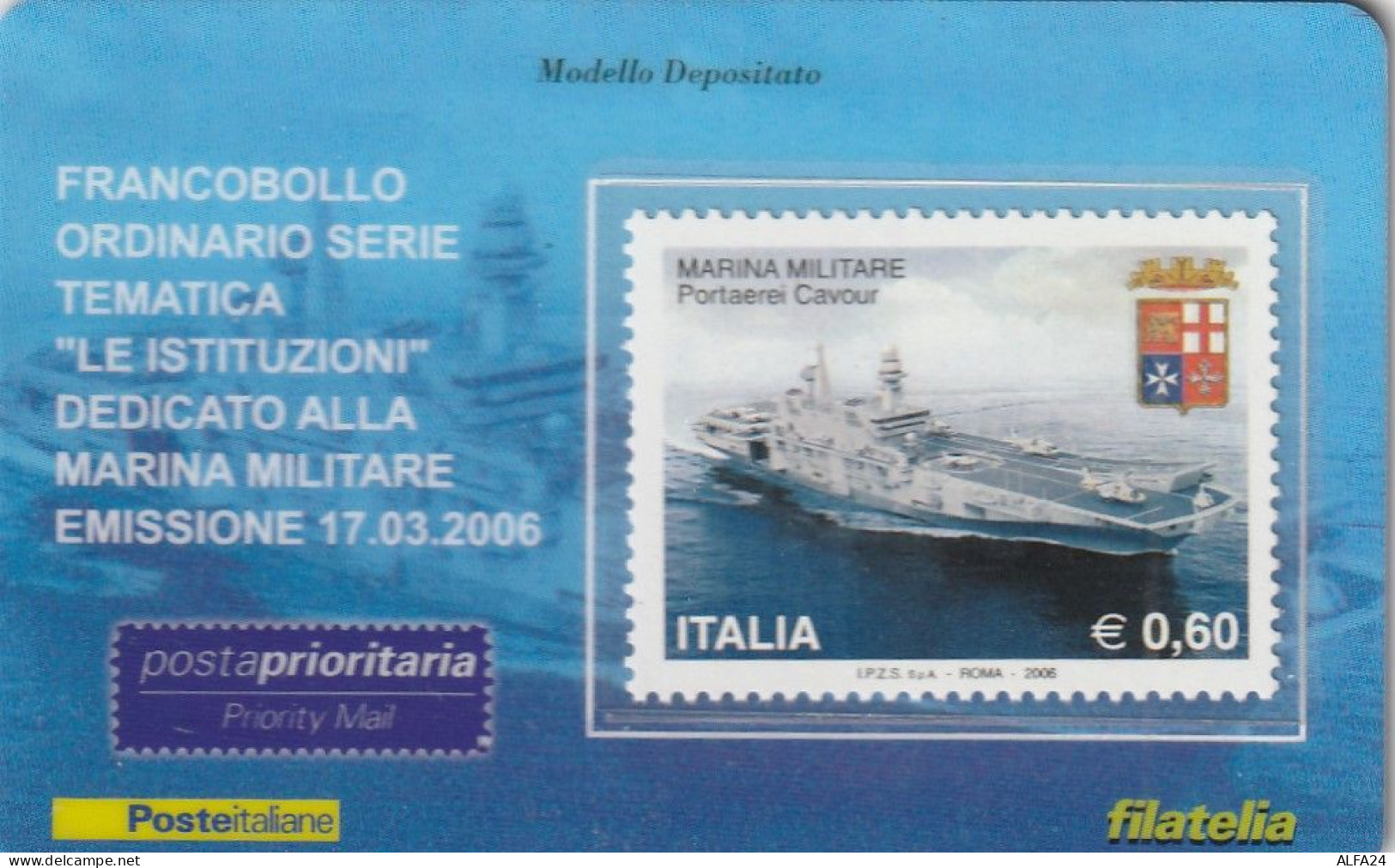 TESSERA FILATELICA VALORE 0,6 EURO MARINA MILITARE (TF1147 - Cartes Philatéliques