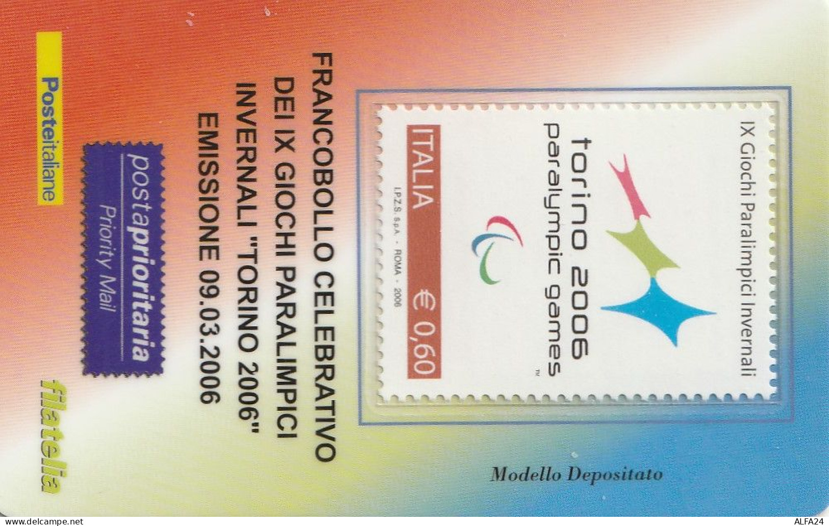 TESSERA FILATELICA VALORE 0,6 EURO TORINO 2006 (TF1144 - Philatelic Cards