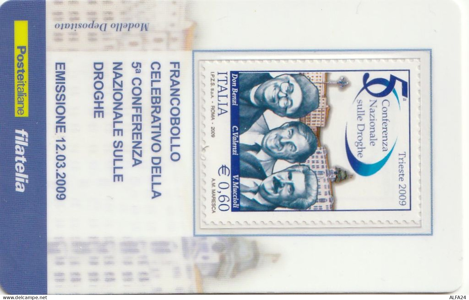 TESSERA FILATELICA VALORE 0,6 EURO CON NAZ DROGHE (TF1140 - Philatelic Cards