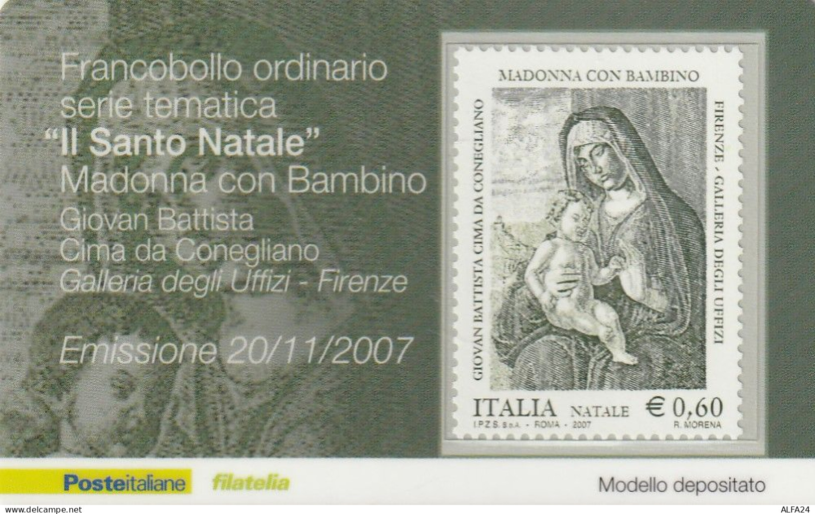 TESSERA FILATELICA VALORE 0,6 EURO NATALE (TF1130 - Cartes Philatéliques