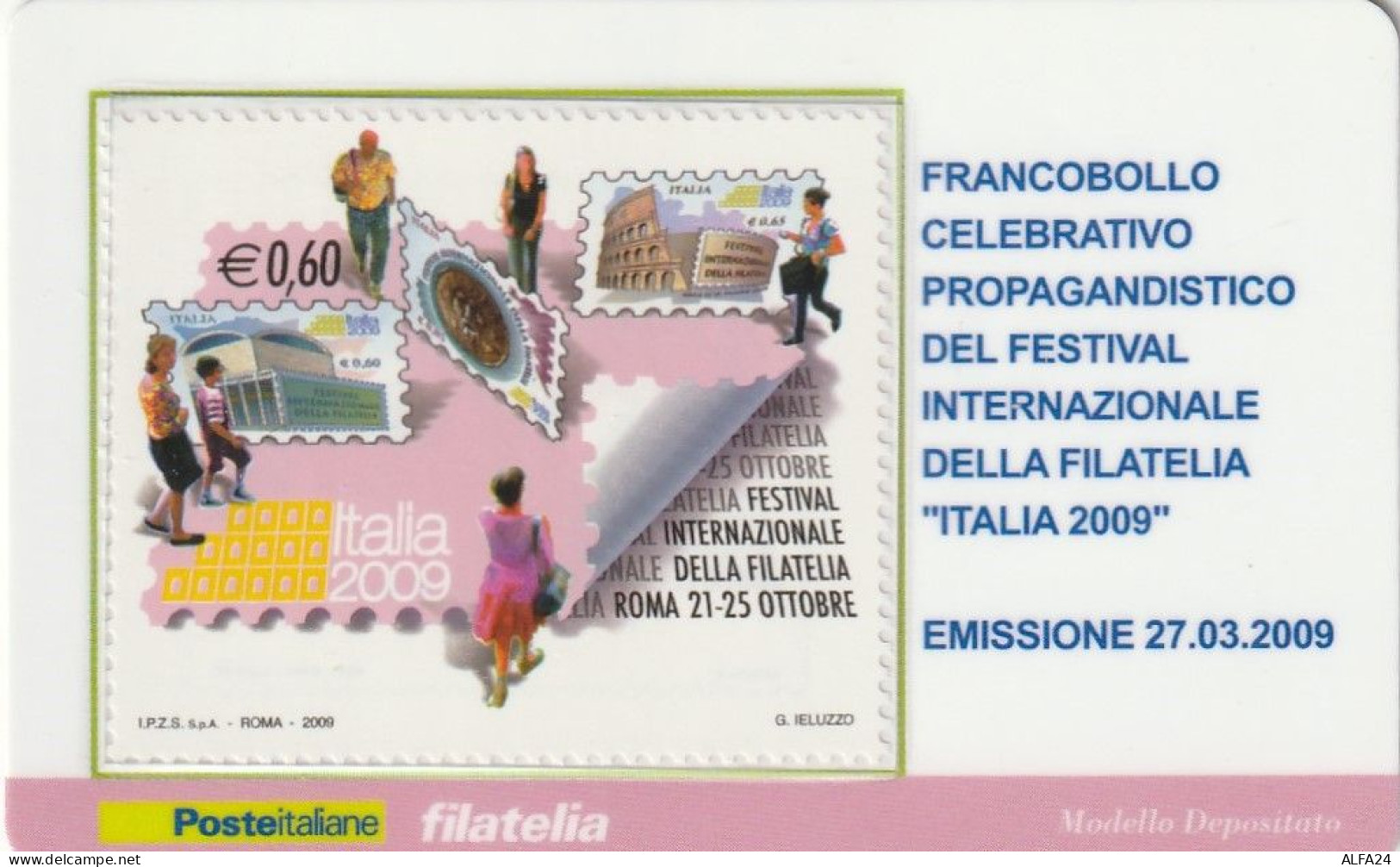 TESSERA FILATELICA VALORE 0,6 EURO FESTIVAL FILATELIA (TF1112 - Cartes Philatéliques