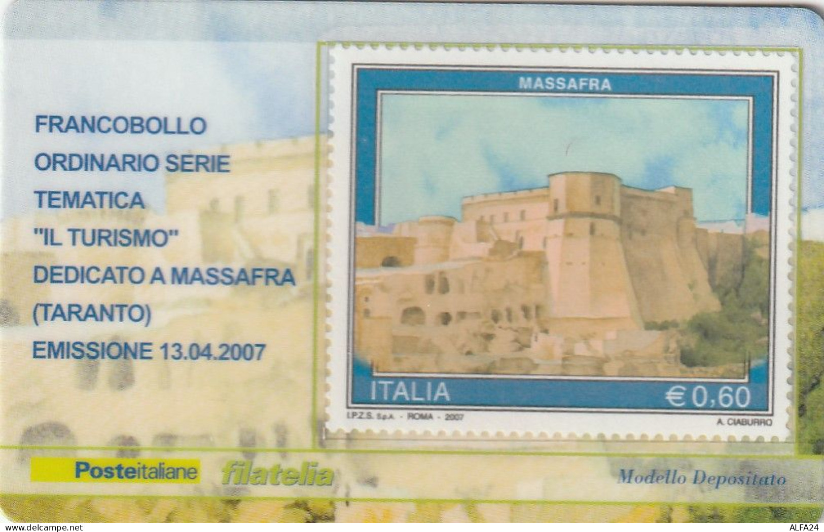 TESSERA FILATELICA VALORE 0,6 EURO MASSAFRA (TF1076 - Philatelistische Karten