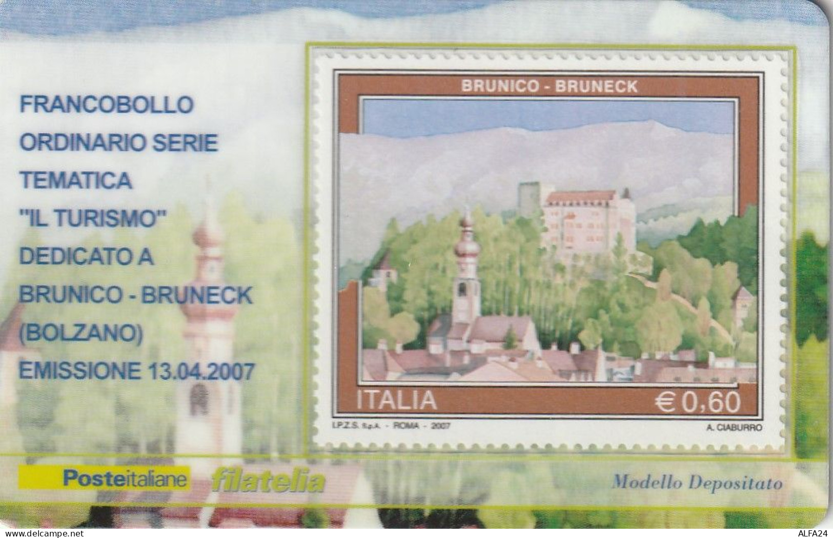 TESSERA FILATELICA VALORE 0,6 EURO BRUNICO (TF1075 - Cartes Philatéliques