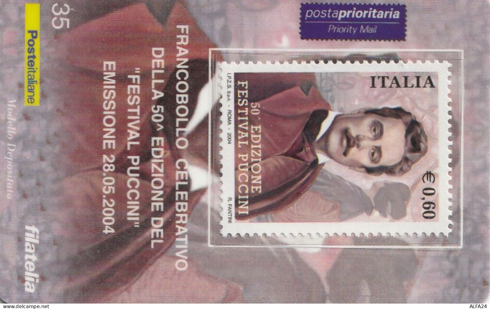 TESSERA FILATELICA VALORE 0,6 EURO FESTIVAL PUCCINI (TF1047 - Cartes Philatéliques