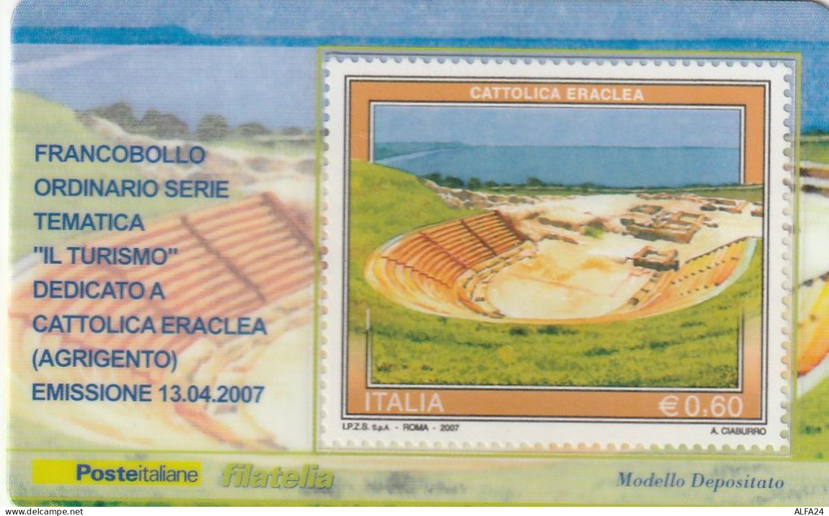 TESSERA FILATELICA VALORE 0,6 EURO CATTOLICA ERACLEA (TF1018 - Cartes Philatéliques