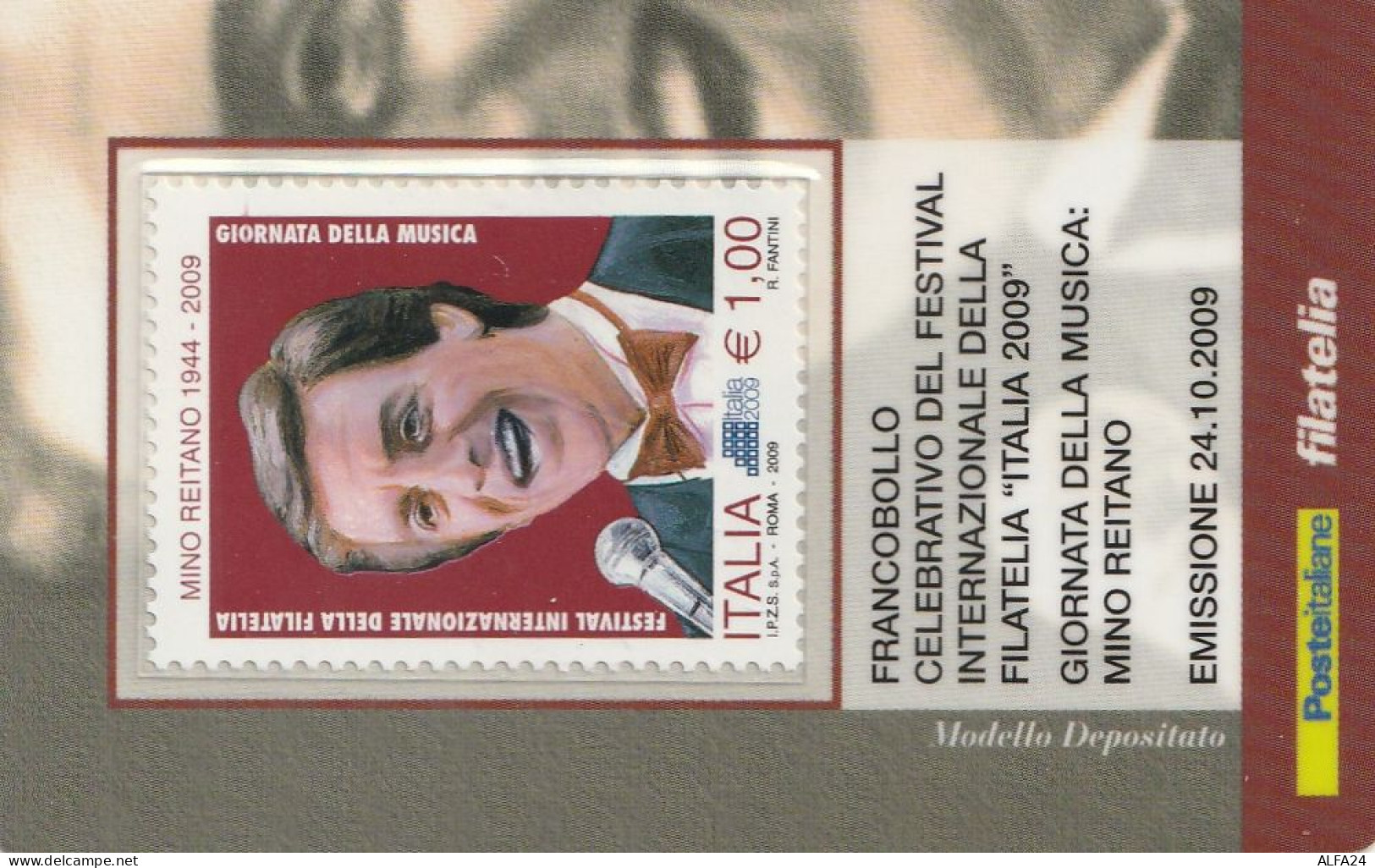 TESSERA FILATELICA VALORE 1 EURO MINO REITANO (TF1010 - Philatelic Cards