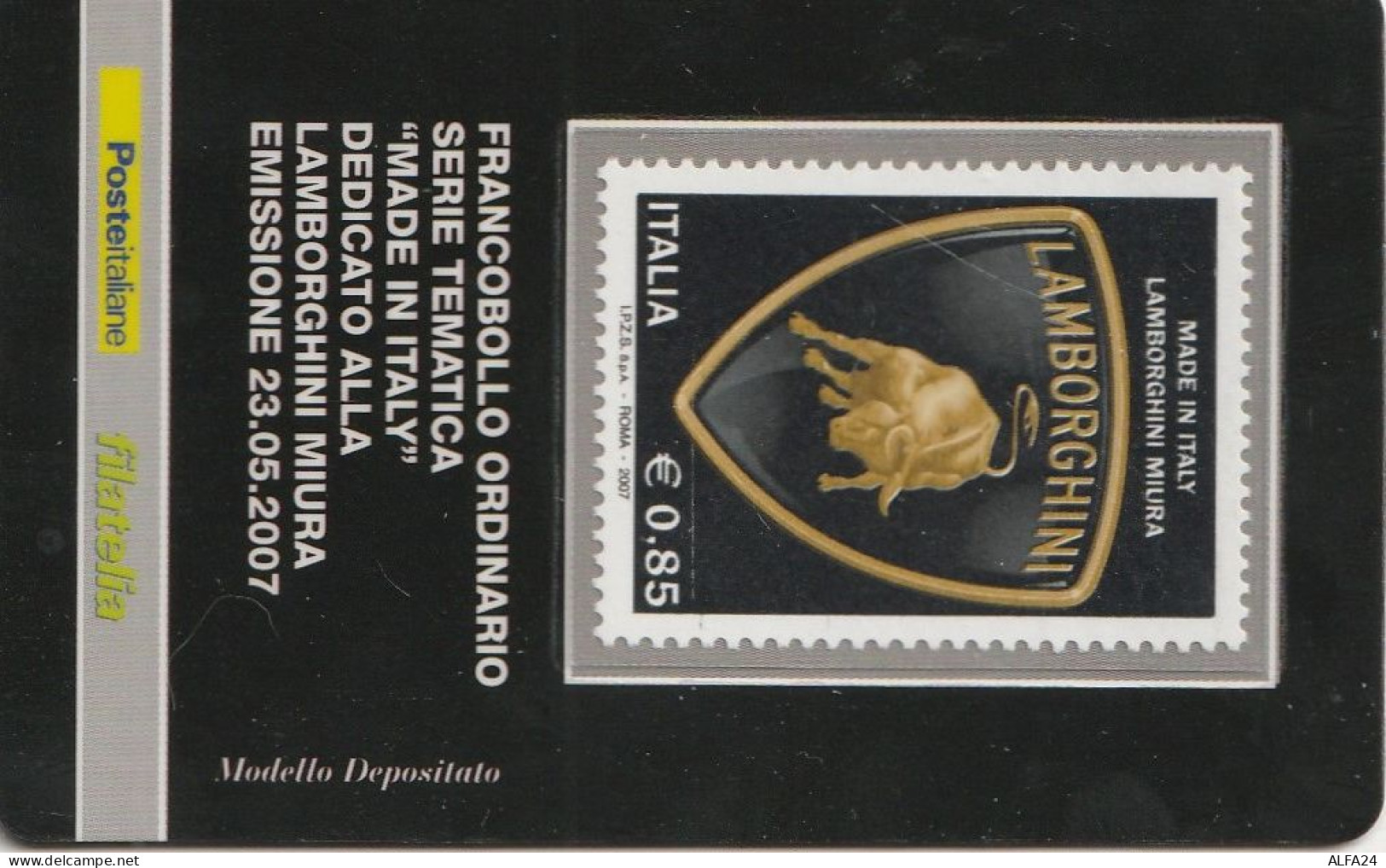 TESSERA FILATELICA VALORE 0,85 EURO LAMBORGHINI (TF1005 - Cartes Philatéliques