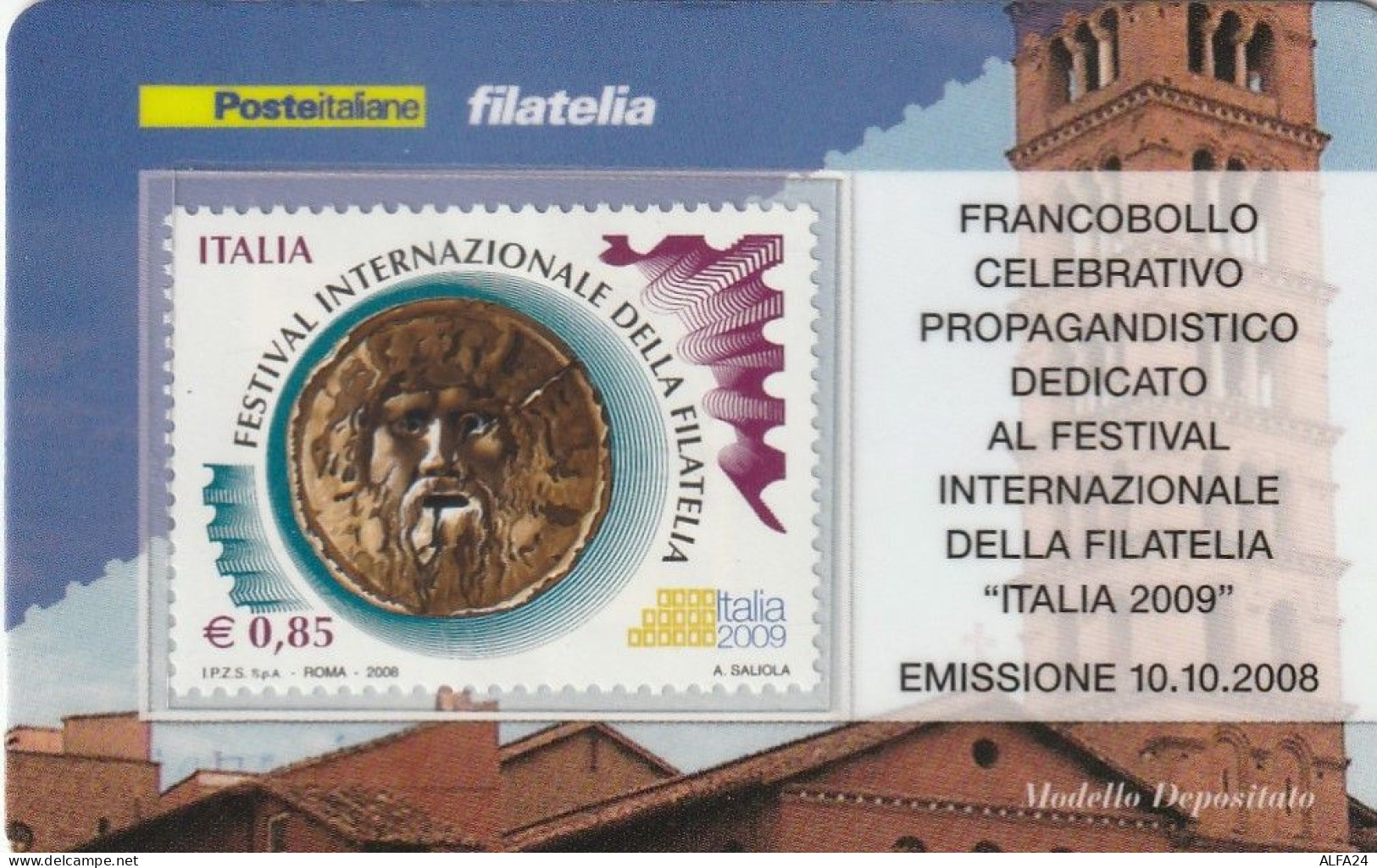 TESSERA FILATELICA VALORE 0,85 EURO FILATELIA ITALIA 2009 (TF1004 - Cartes Philatéliques