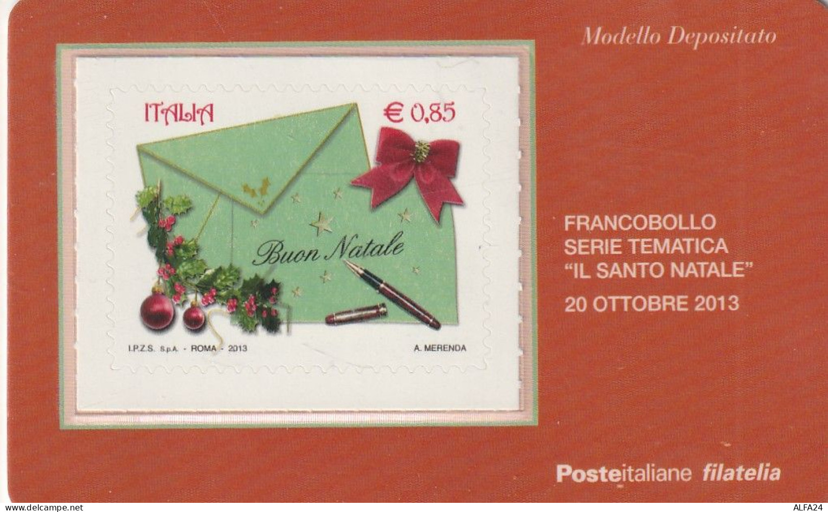 TESSERA FILATELICA VALORE 0,85 EURO NATALE (TF999 - Cartes Philatéliques