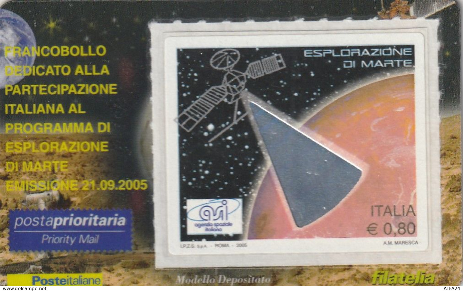 TESSERA FILATELICA VALORE 0,8 EURO MARTE (TF993 - Cartes Philatéliques