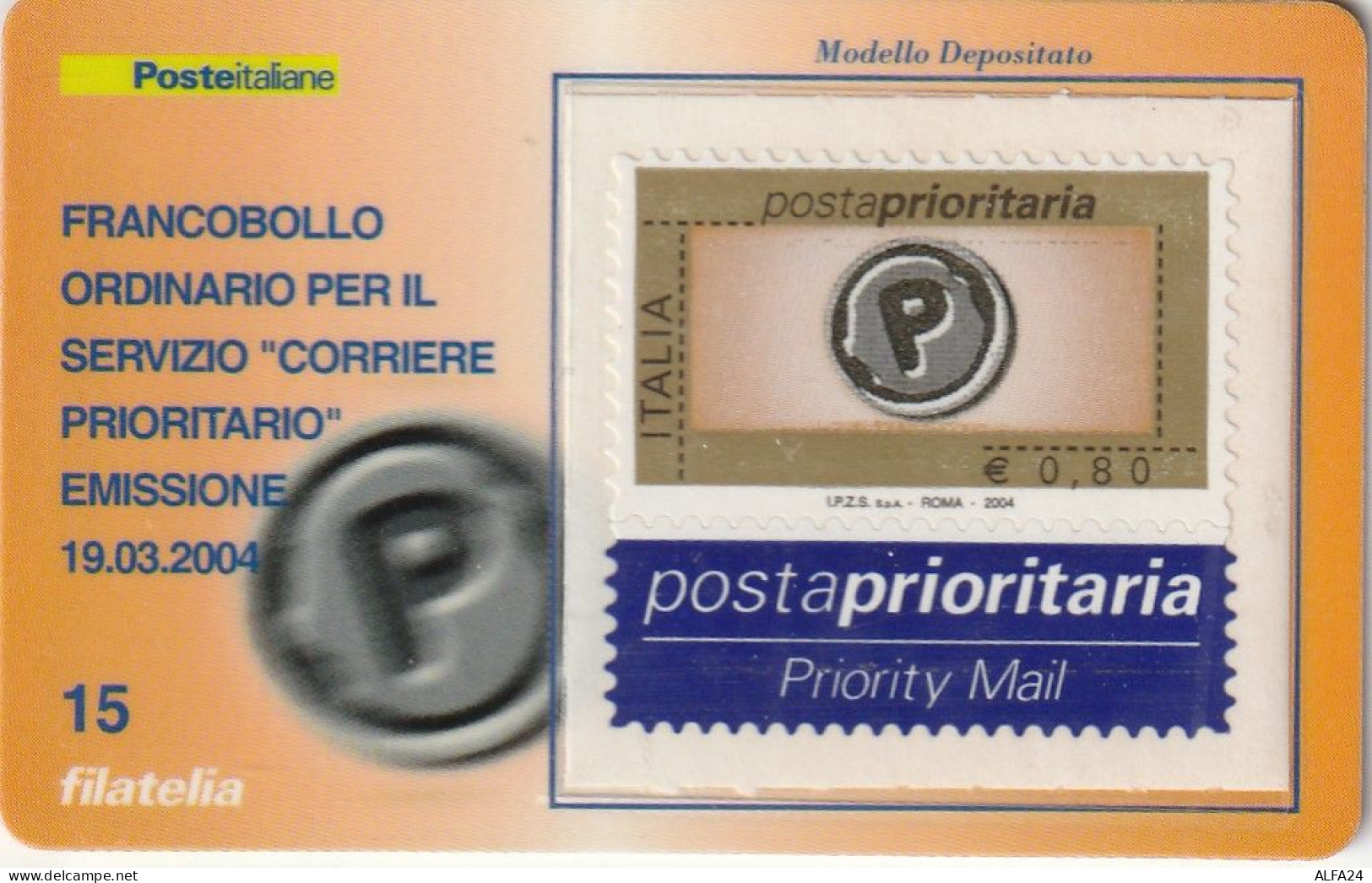 TESSERA FILATELICA VALORE 0,8 EURO POSTA PRIORITARIA (TF995 - Cartes Philatéliques