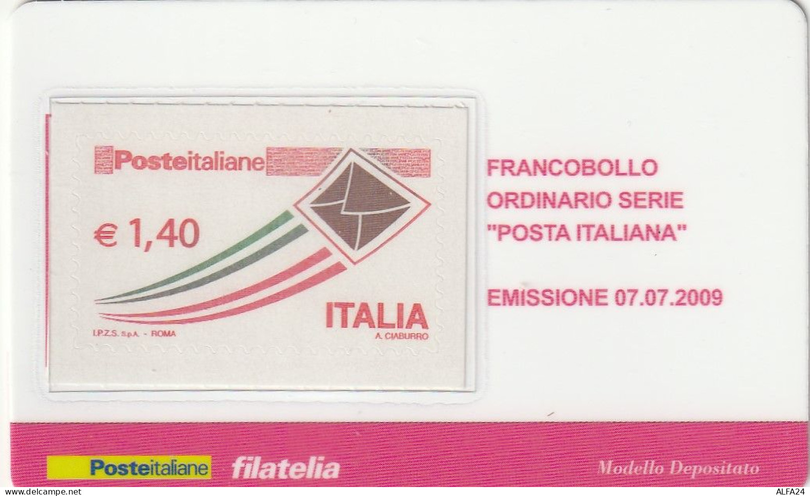 TESSERA FILATELICA VALORE 1,4 EURO ORDINARIO (TF982 - Cartes Philatéliques