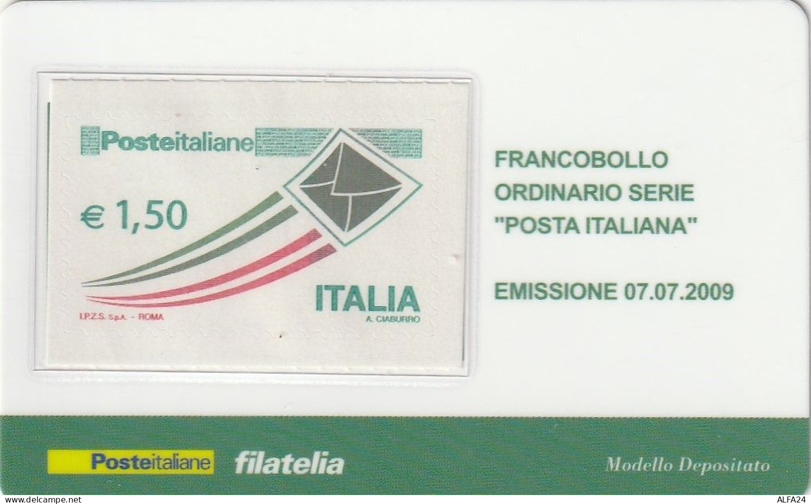 TESSERA FILATELICA VALORE 1,5 EURO ORDINARIO (TF974 - Philatelistische Karten