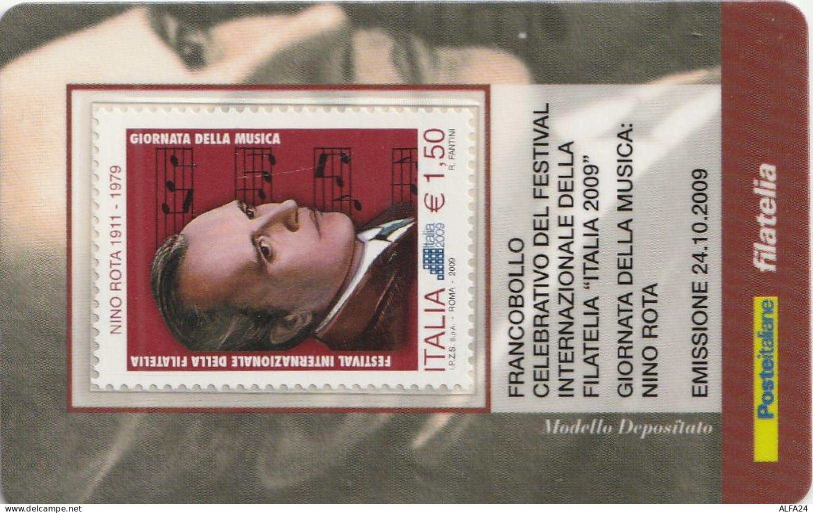TESSERA FILATELICA VALORE 1,5 EURO NINO ROTA (TF971 - Philatelic Cards