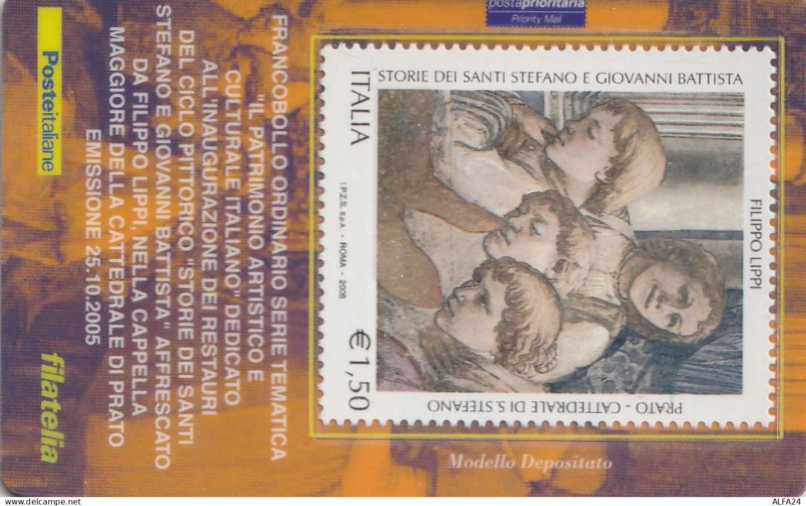 TESSERA FILATELICA VALORE 1,5 EURO FILIPPO LIPPI (TF969 - Cartes Philatéliques