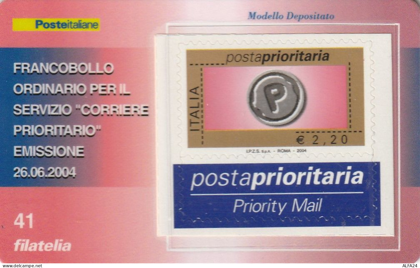 TESSERA FILATELICA VALORE 2,2 EURO POSTA PRIORITARIA (TF963 - Philatelistische Karten