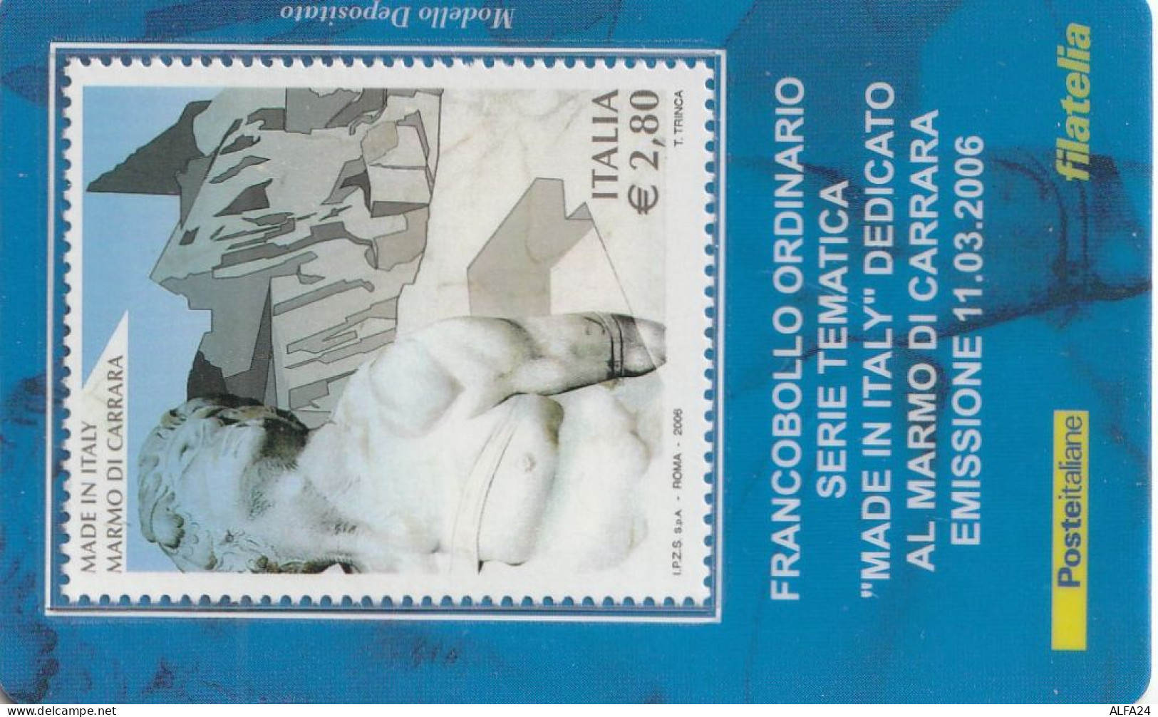 TESSERA FILATELICA VALORE 2,8 EURO MARMO DI CARRARA (TF951 - Philatelic Cards