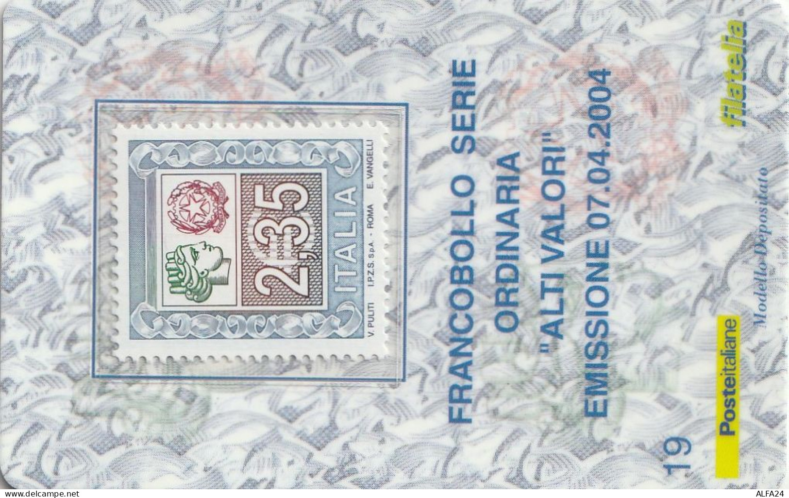 TESSERA FILATELICA VALORE 2,35 EURO ORDINARIA AV (TF957 - Philatelic Cards